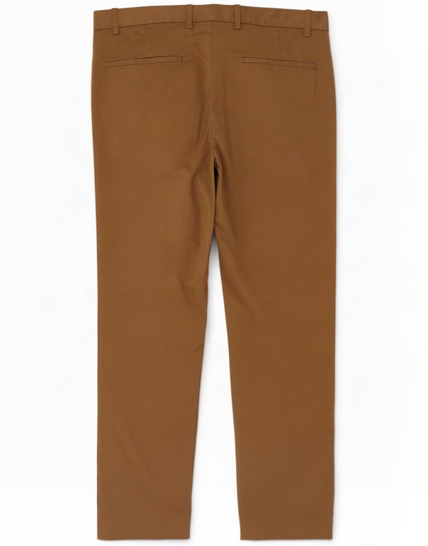 Marks & Spencer Pantaloni da abito slim autografati da uomo W34 L29 Cotone marrone