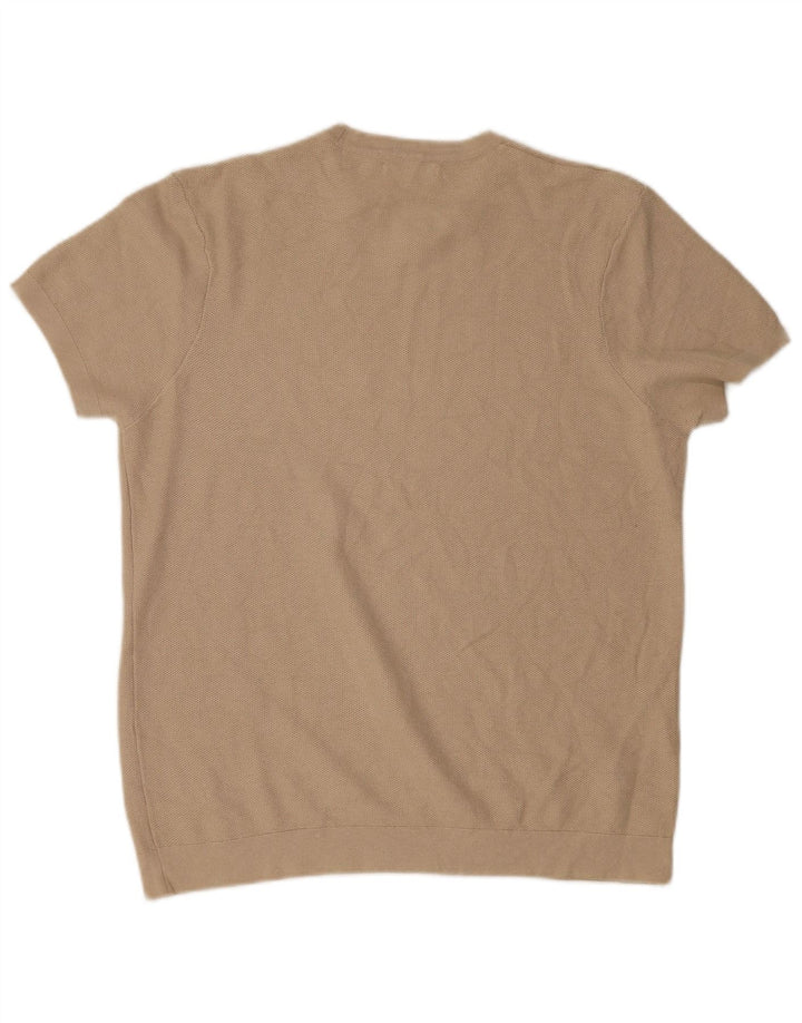 Maglione Zara da uomo girocollo a maniche corte beige medio