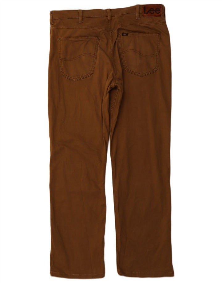 Pantaloni casual dritti da uomo LEE Brooklyn W36 L30 in cotone marrone