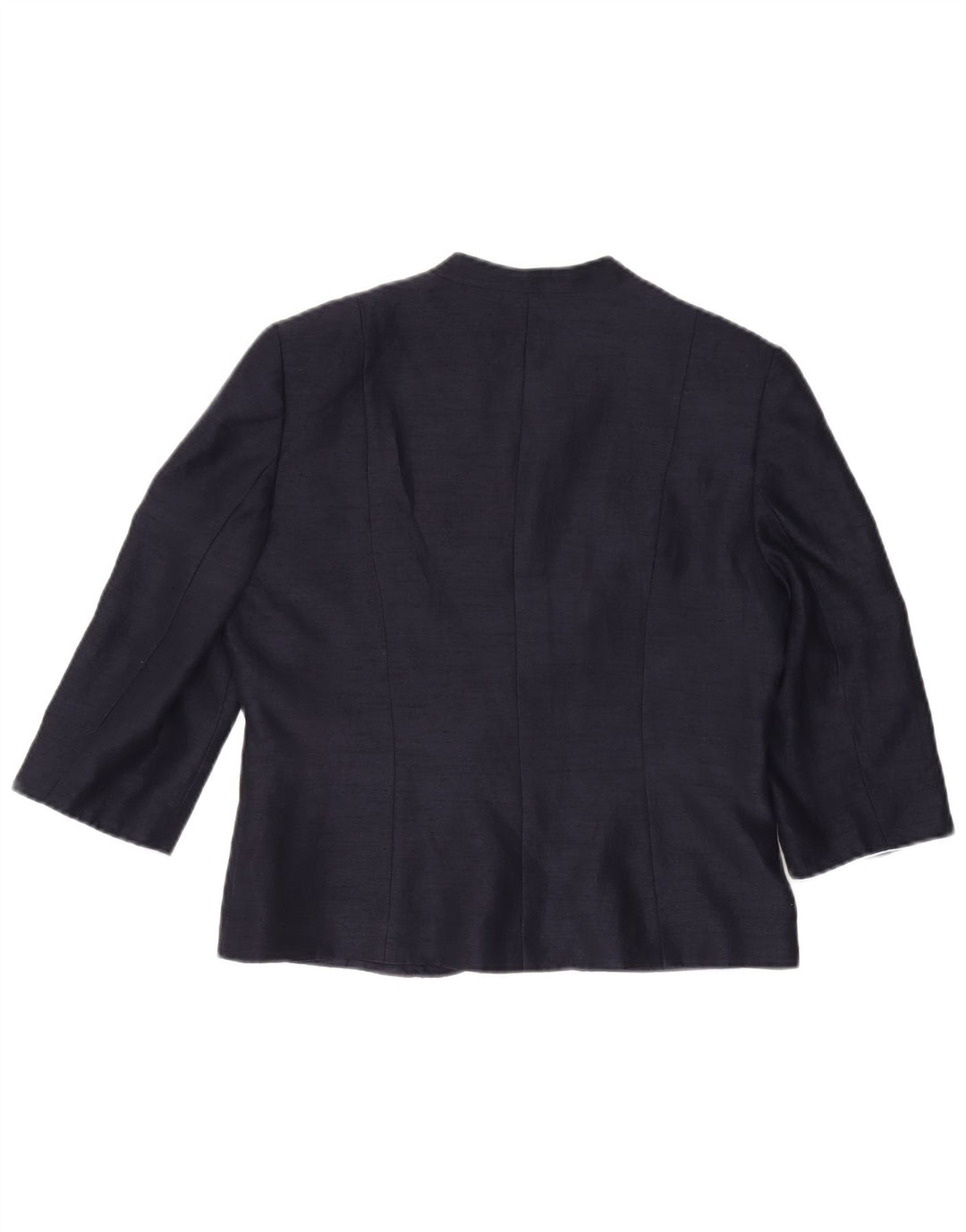 JACQUES VERT Giacca Bolero da donna con maniche a 3/4 UK 14 Large Blu Navy