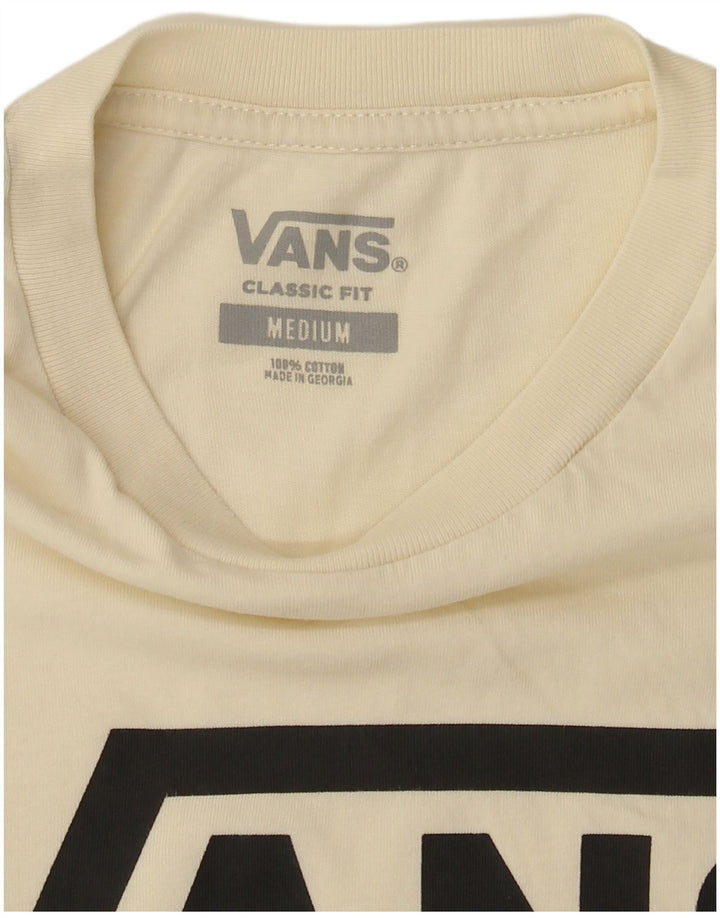 T-shirt grafica da uomo con vestibilità classica di Vans, cotone bianco sporco medio