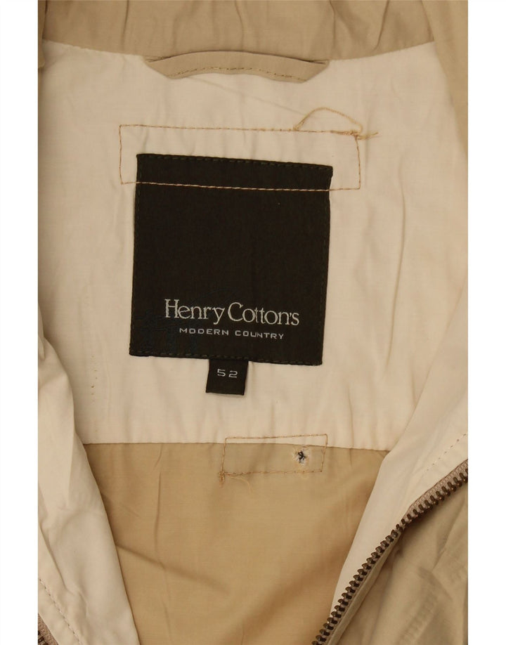 HENRY COTTONS Mens Gilet IT 52 XL Beige Cotton Vintage Henry Cottons and Second-Hand Henry Cottons from Messina Hembry 