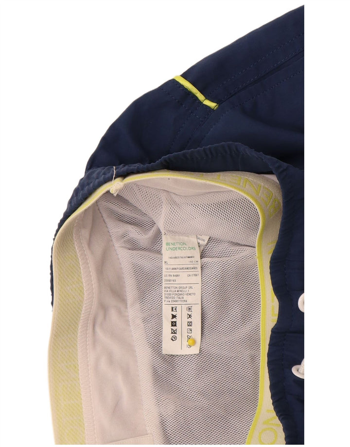 Pantaloncini da bagno Benetton bambino 10-11 anni XL blu poliestere