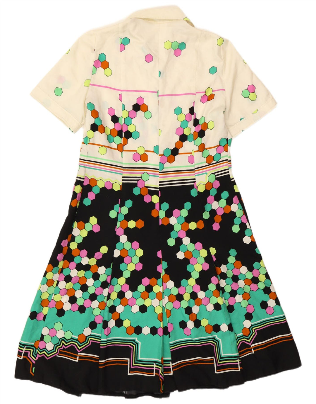 Abito a trapezio da donna Roslein UK 12 Medio multicolore geometrico