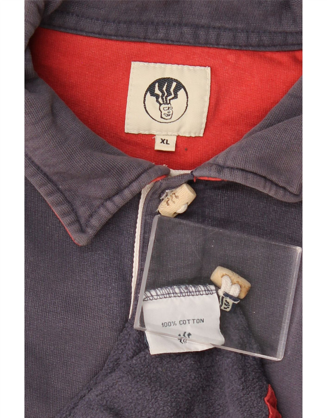 Polo da uomo a maniche lunghe FAT FACE XL in cotone blu navy