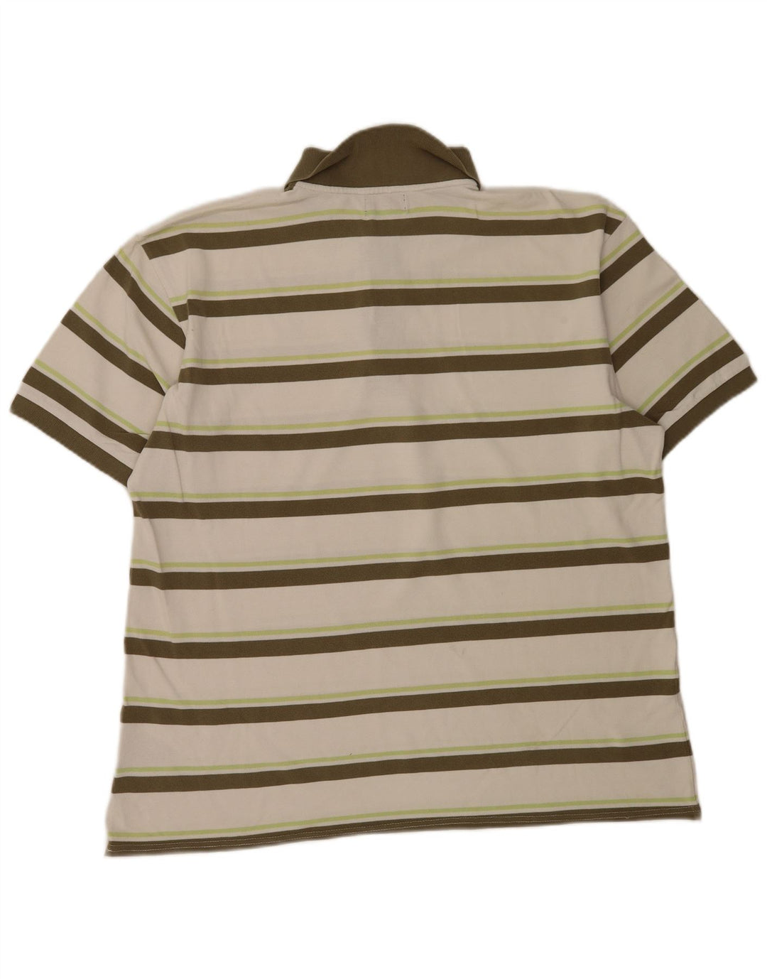 Polo Kappa Uomo 3XL Cotone Rigato Bianco