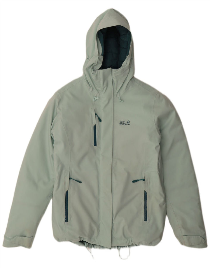 Giacca imbottita oversize con cappuccio da donna Jack Wolfskin UK 8/10 Small Verde