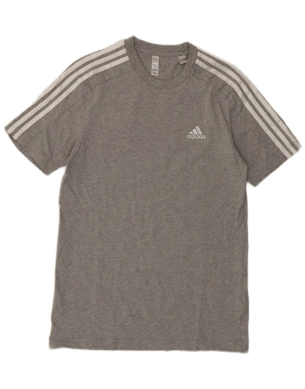 T-shirt Adidas da uomo Top Small in cotone grigio
