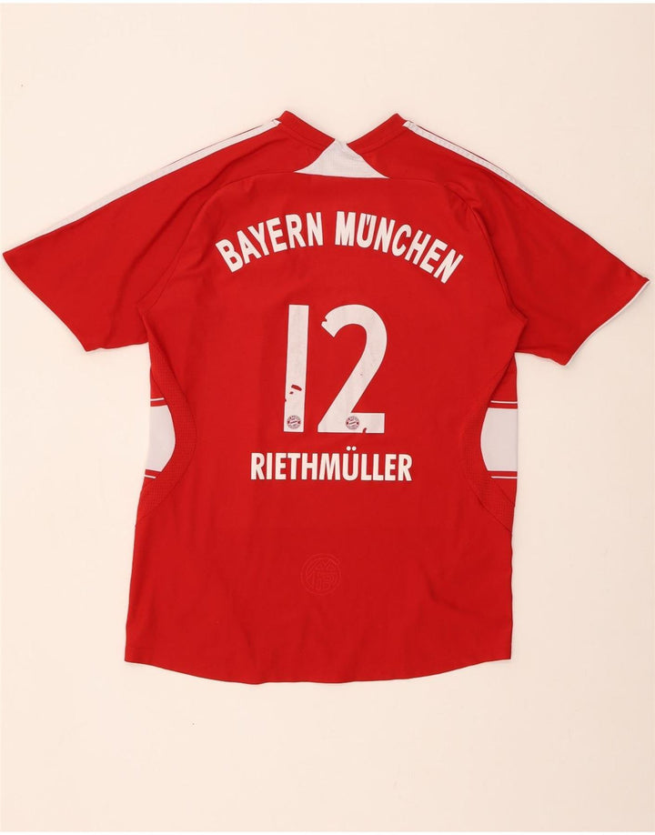 T-shirt grafica ADIDAS da bambino FC Bayern Munchen 15-16 anni a righe rosse