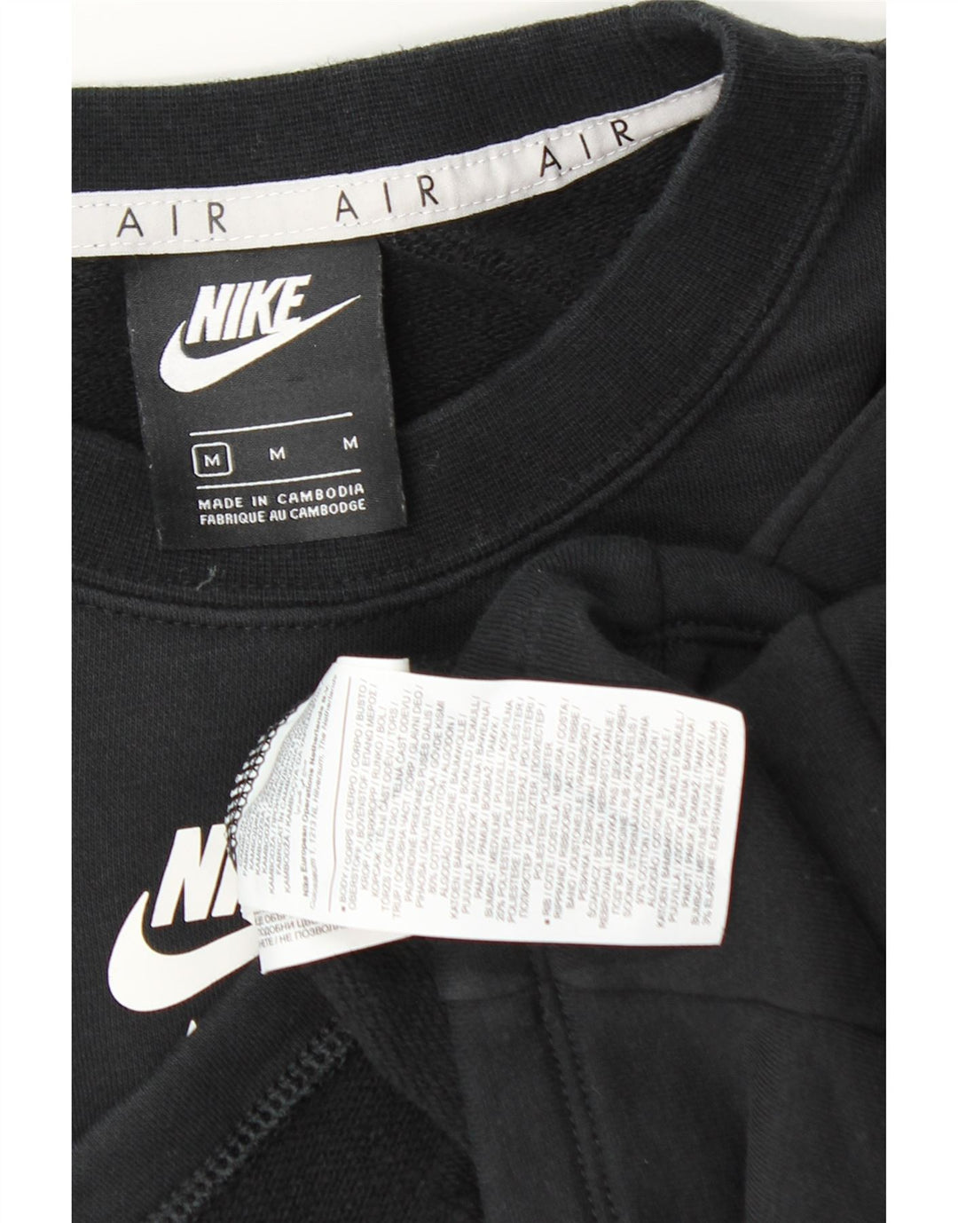 Felpa con grafica corta oversize da donna Nike UK 14 media nera