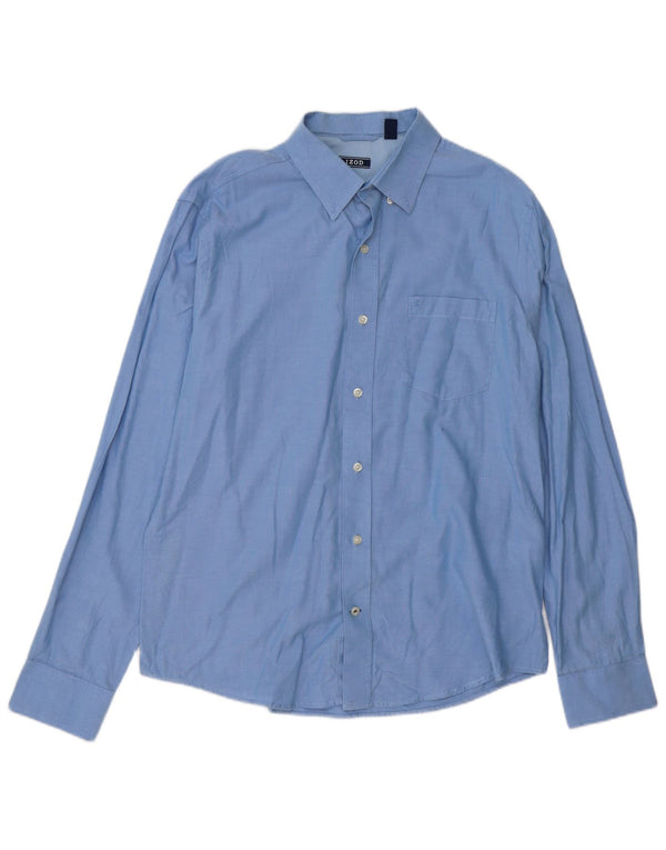 Camicia da uomo IZOD grande in cotone blu