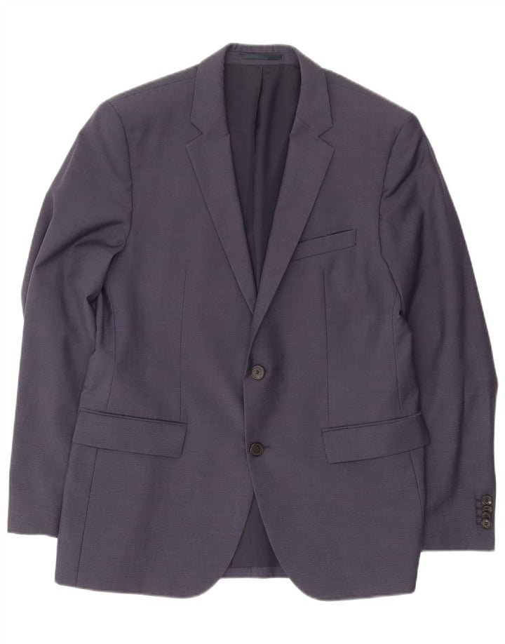 Giacca blazer da uomo a 2 bottoni Hugo Boss EU 50 grande lana blu navy