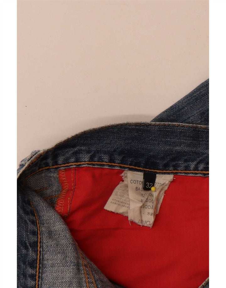 Pantaloncini di jeans invecchiati da uomo Liu Jo W32 cotone blu medio
