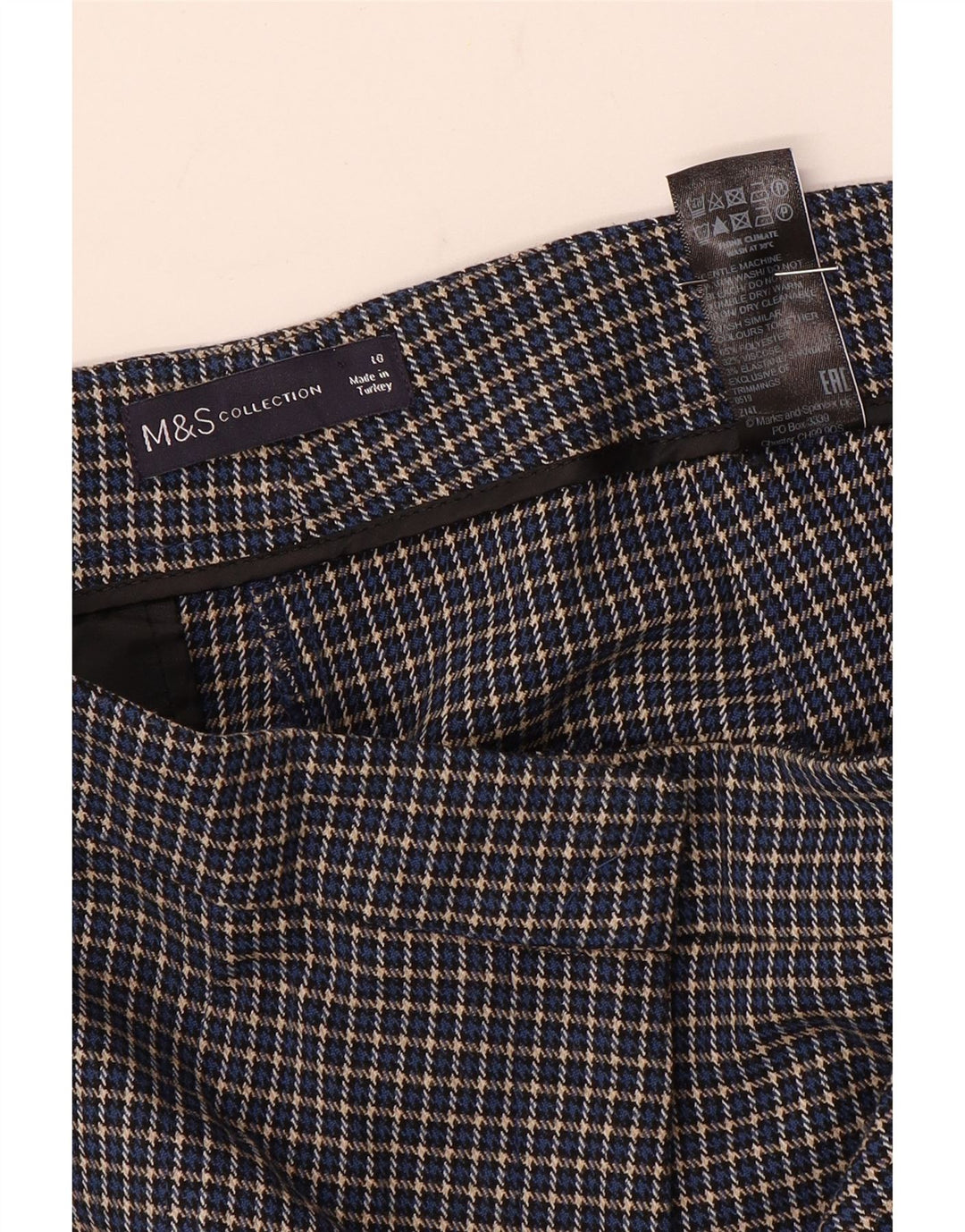 Pantaloni corti da donna Marks & Spencer UK 10 piccoli W28 L25 blu