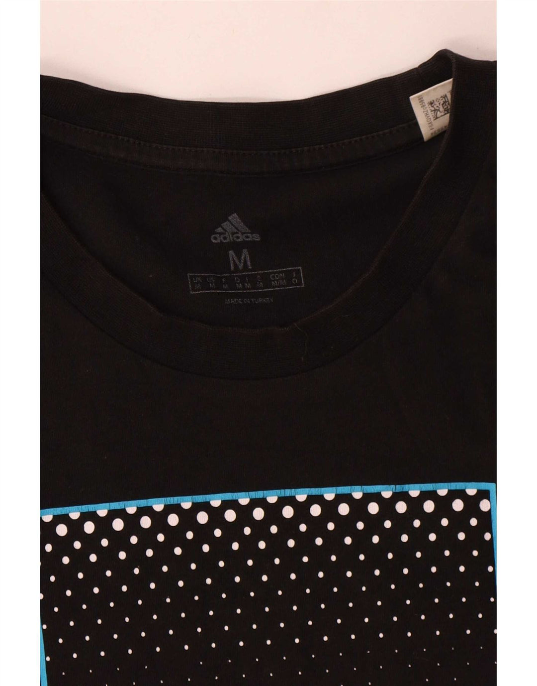 T-shirt grafica Adidas da uomo con tre strisce, cotone medio nero