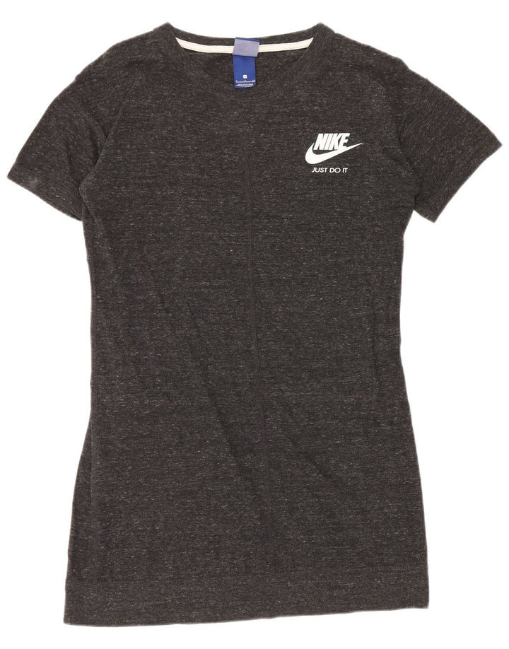 Abito a trapezio da donna NIKE UK 10 piccolo cotone chiazzato grigio