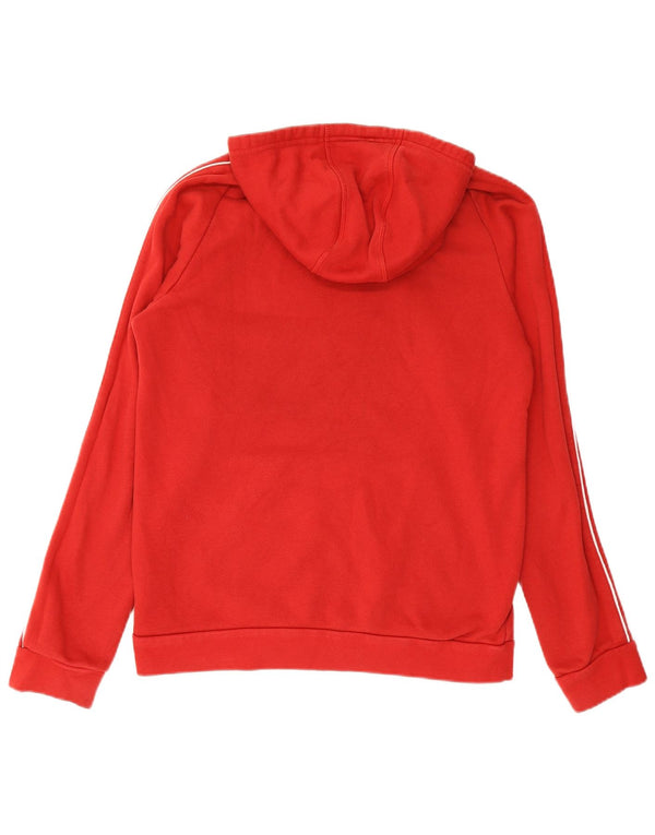 Maglione con cappuccio da uomo ADIDAS piccolo in cotone rosso