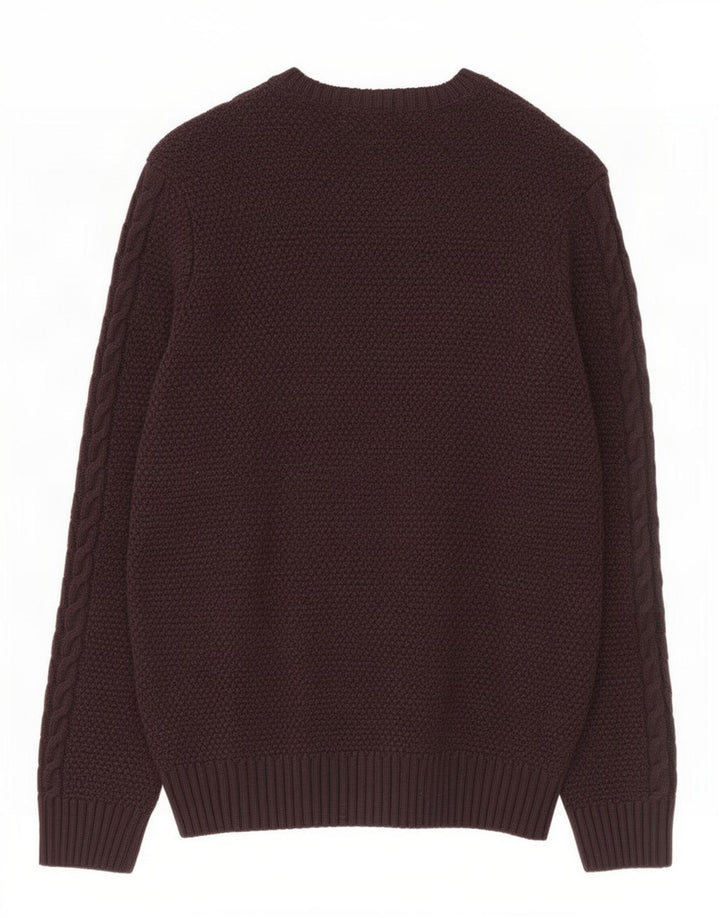 Maglione maglione girocollo da uomo Marks & Spencer XL acrilico marrone