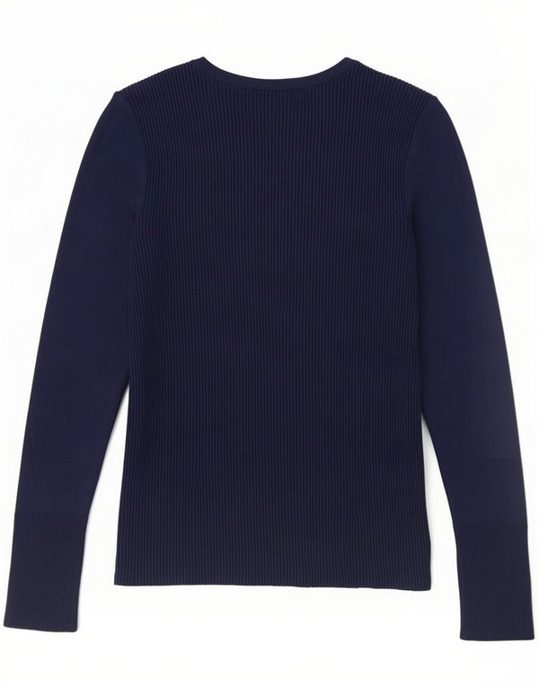 Zara Womens Top Long Sleeve UK 14 Large Blue