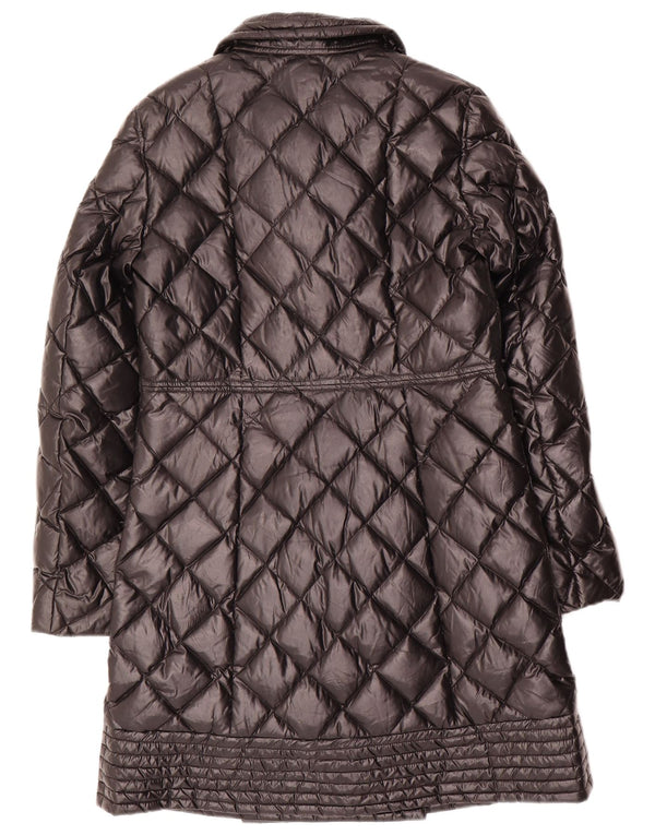 Cappotto imbottito doppiopetto da donna Moschino UK 8 Small Nero Poliammide