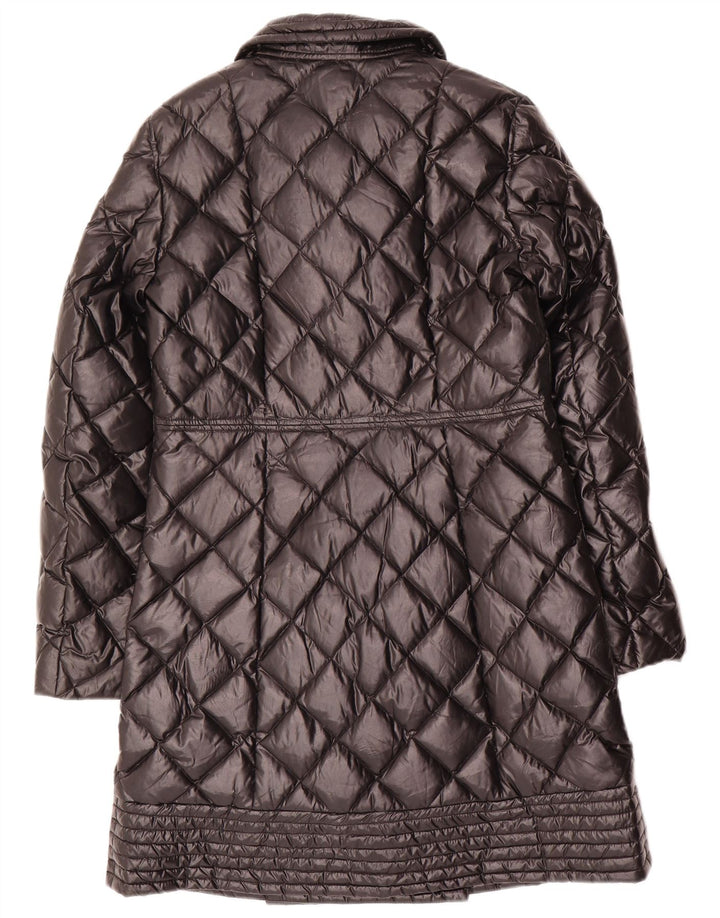 Cappotto imbottito doppiopetto da donna Moschino UK 8 Small Nero Poliammide