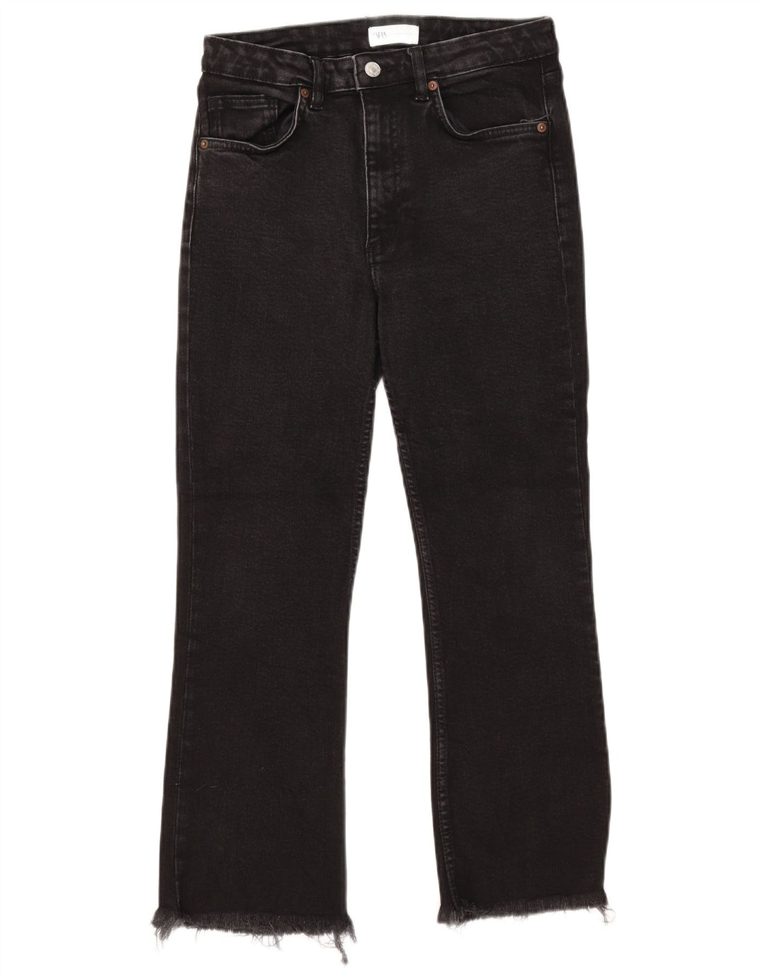 Jeans corti da donna Zara EU 38 piccoli W28 L25 neri