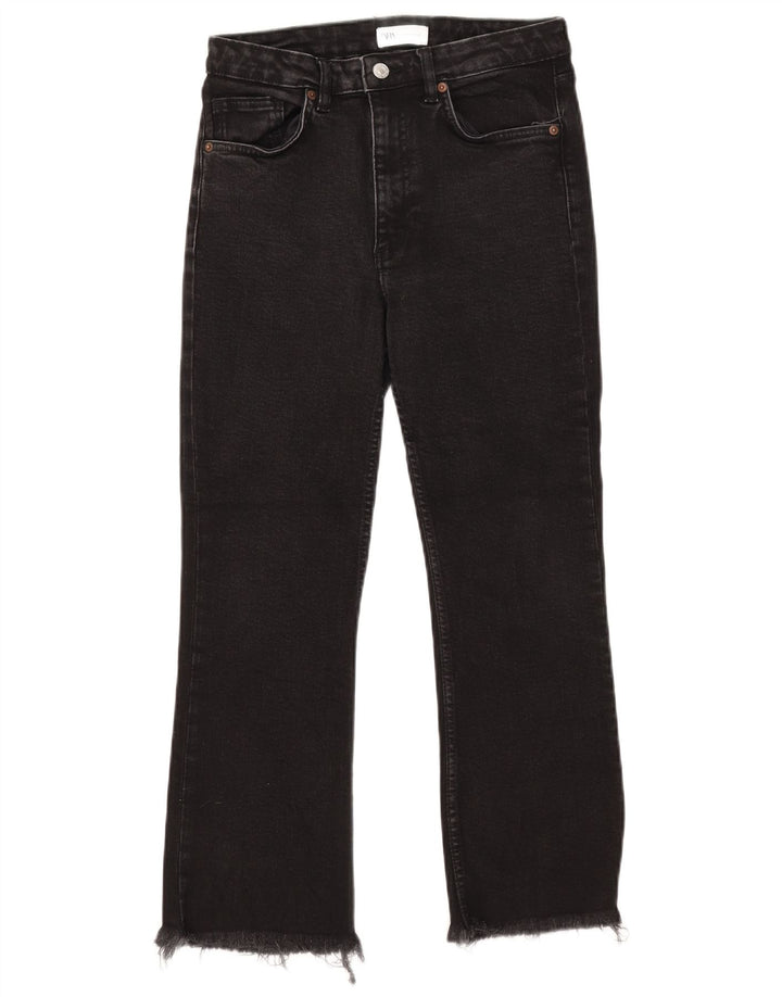 Jeans corti da donna Zara EU 38 piccoli W28 L25 neri