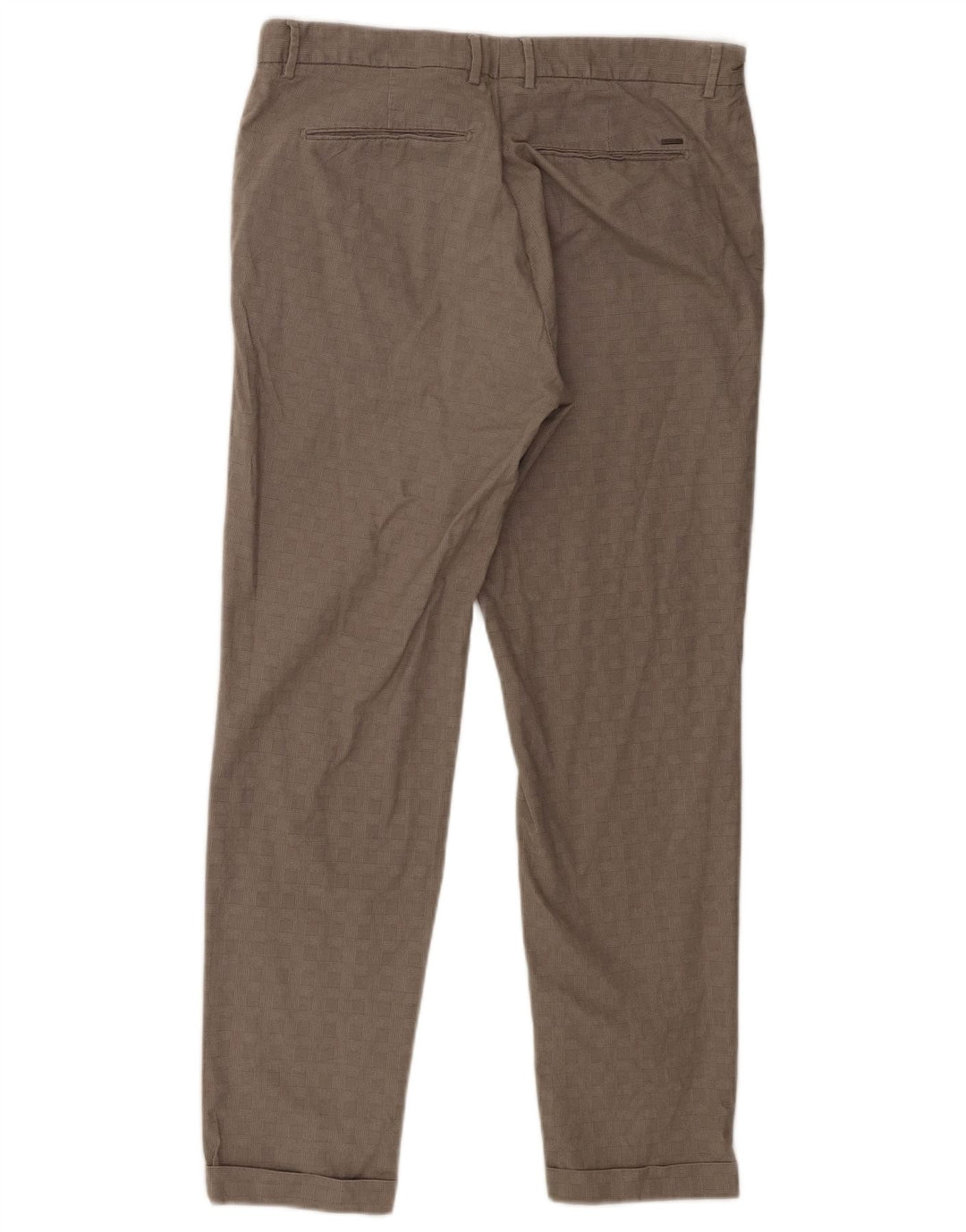 Pantaloni da abito affusolati da uomo Massimo Dutti EU 42 Large W32 L29 a quadri grigi