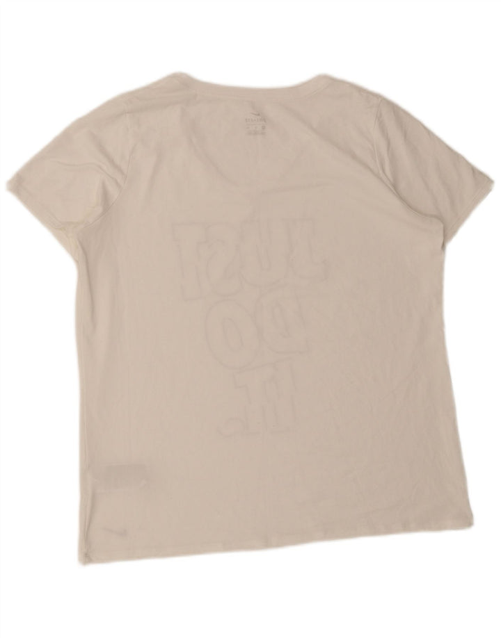 T-shirt grafica da donna Nike Dri Fit Top UK 18 XL poliestere bianco