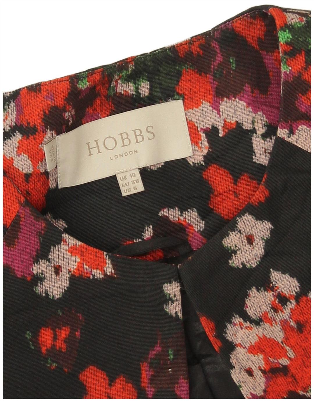 Soprabito oversize da donna Hobbs UK 10 piccolo poliestere floreale nero