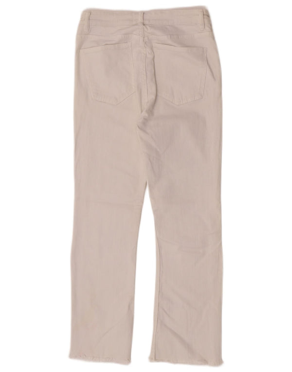 Jeans dritti corti da donna Zara EU 38 piccoli W28 L26 bianchi