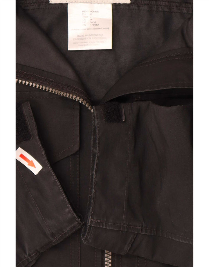 Giacca antipioggia con cappuccio da uomo Jack Wolfskin UK 36/38 poliestere nero medio
