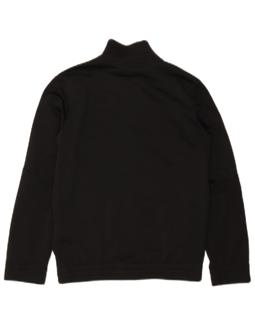 ADIDAS Boys Tracksuit Top Jacket 7-8 Years Black Polyester