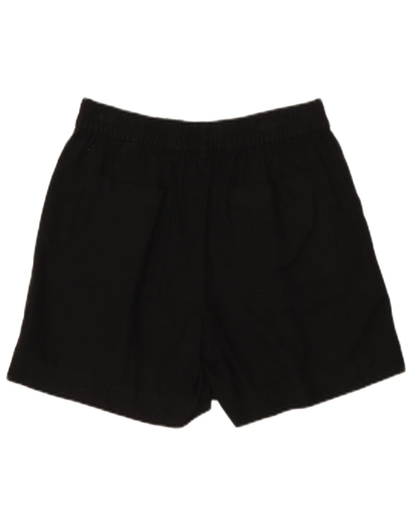 Pantaloncini chino da donna Marks & Spencer UK 10 piccoli W28 lino nero