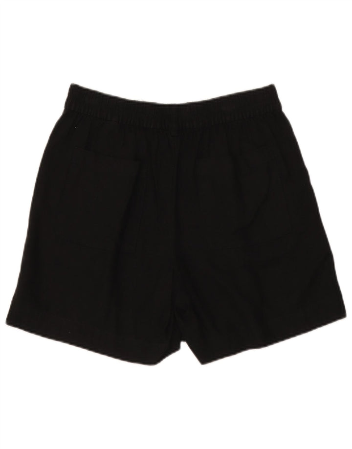 Pantaloncini chino da donna Marks & Spencer UK 10 piccoli W28 lino nero