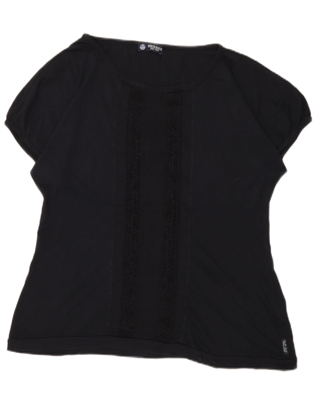T-shirt da donna North Sails UK 14 grande in cotone nero