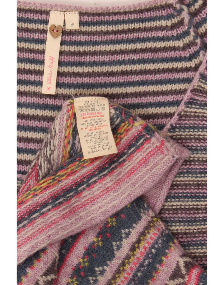 Abito maglione da donna White Stuff UK 8 piccolo a righe multicolore