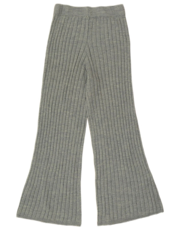 Pantaloni casual svasati in maglia da donna Zara UK 12 Acrilico verde medio