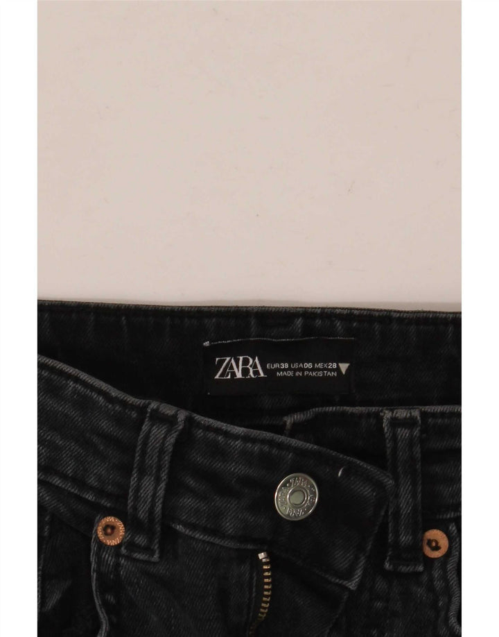 Jeans svasati da donna Zara EU 38 piccoli W28 L26 neri