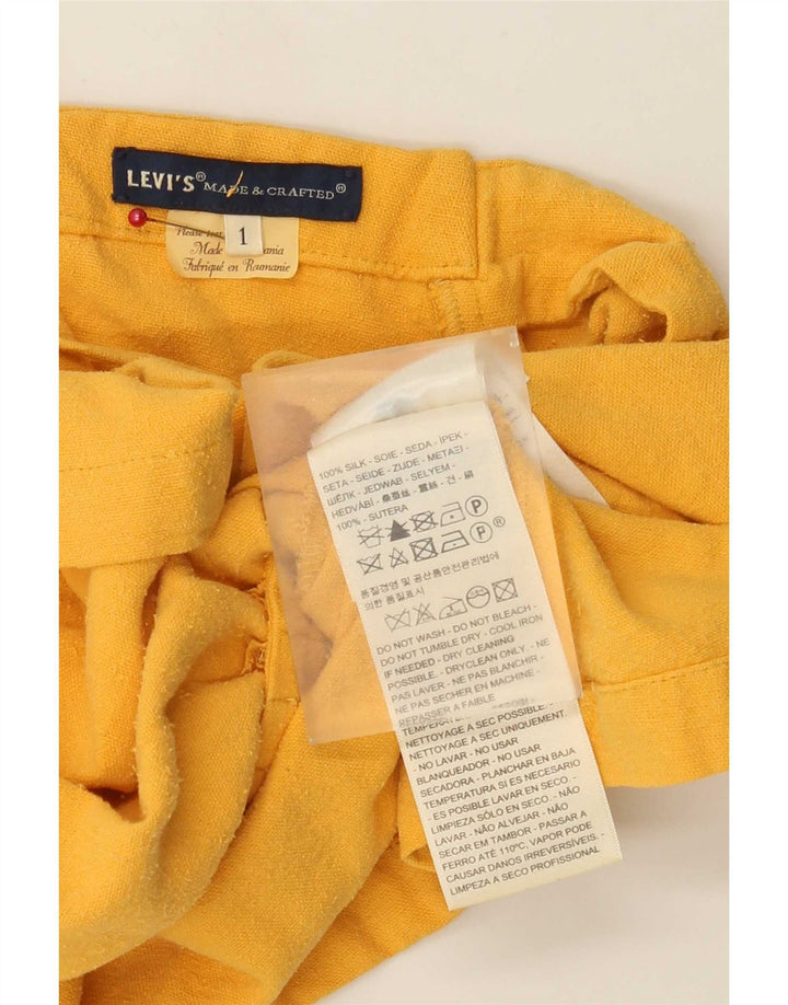 Top corto da donna Levi's US 1 XS in seta gialla