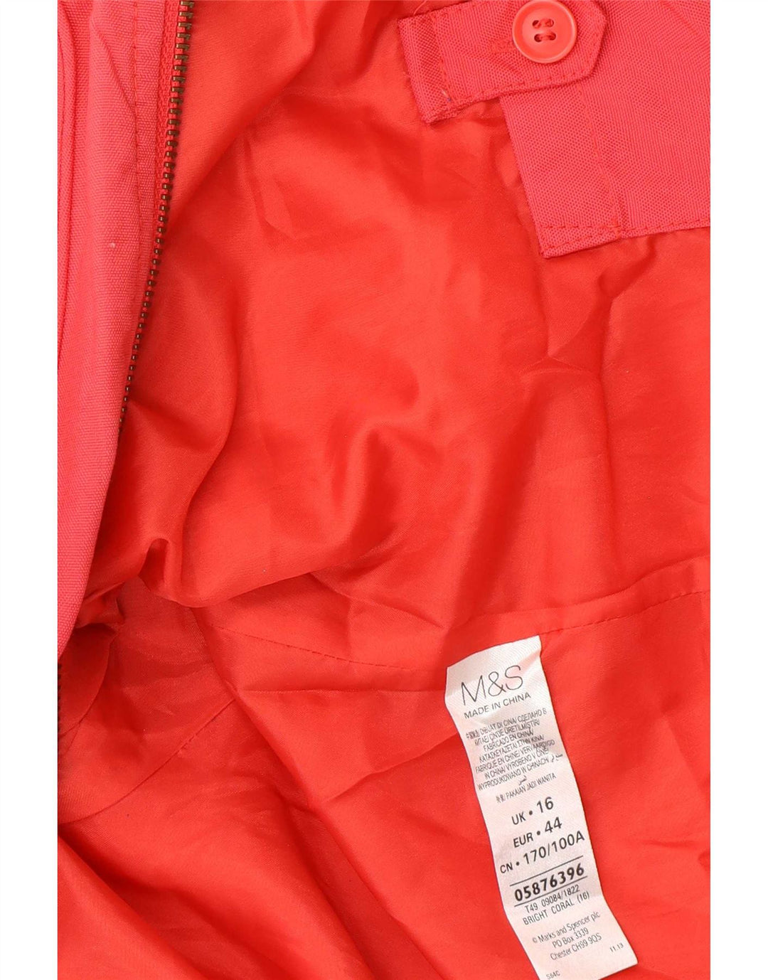Giacca utility da donna Marks & Spencer UK 16 Large Rosso Poliammide