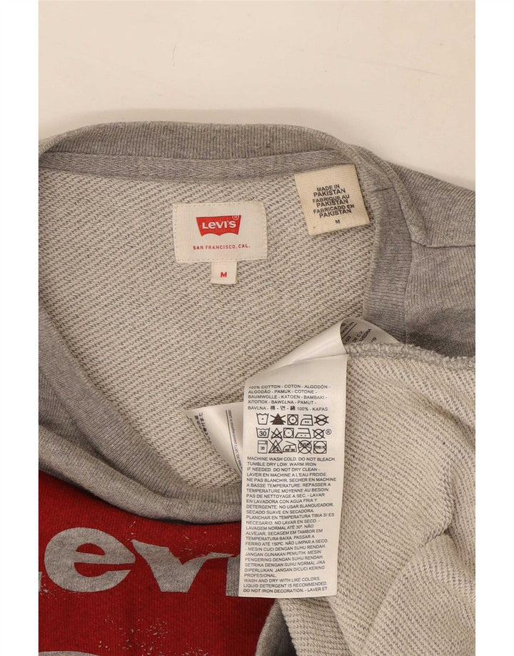 Felpa grafica da uomo Levi's in cotone grigio medio