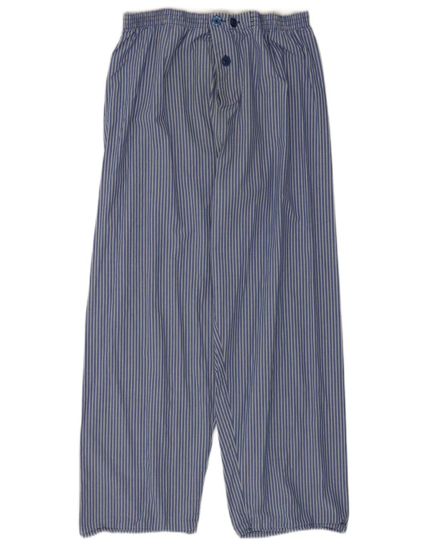 Pantaloni casual da uomo Marks & Spencer medi W33 L26 blu gessato