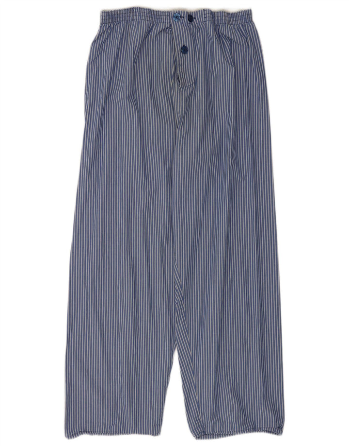 Pantaloni casual da uomo Marks & Spencer medi W33 L26 blu gessato