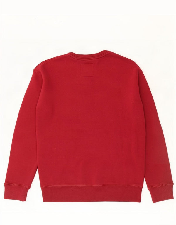 Hollister Mens Graphic Sweatshirt Jumper Small Red
