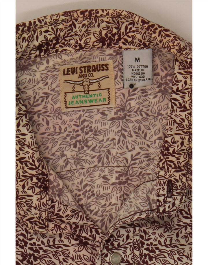 Camicia da uomo Levi's in cotone floreale bordeaux medio