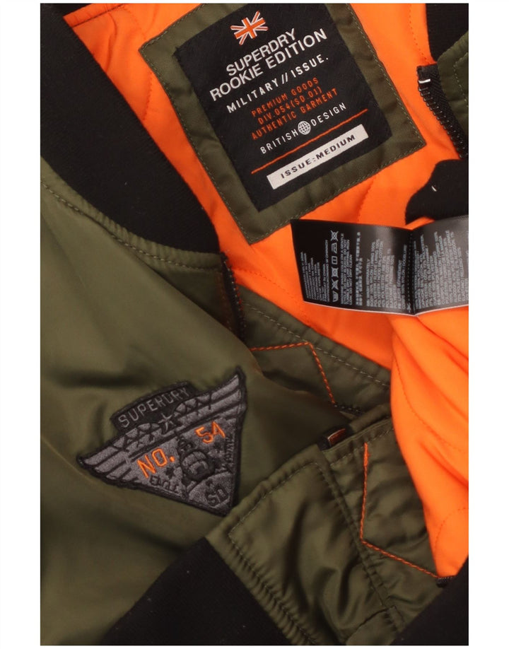 Giubbotto bomber militare da uomo Superdry UK 38 nylon kaki medio