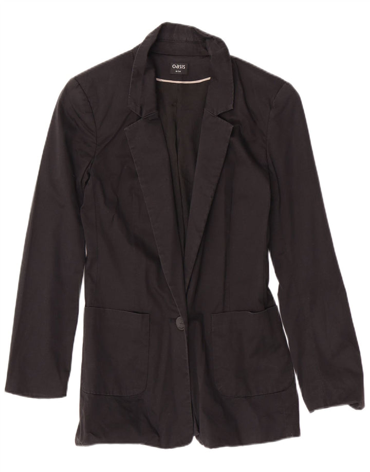 Giacca blazer da donna a 1 bottone Oasis UK 8 piccola nera
