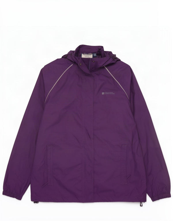 Giacca antipioggia con cappuccio da donna Mountain Warehouse UK 14 Large Viola Nylon