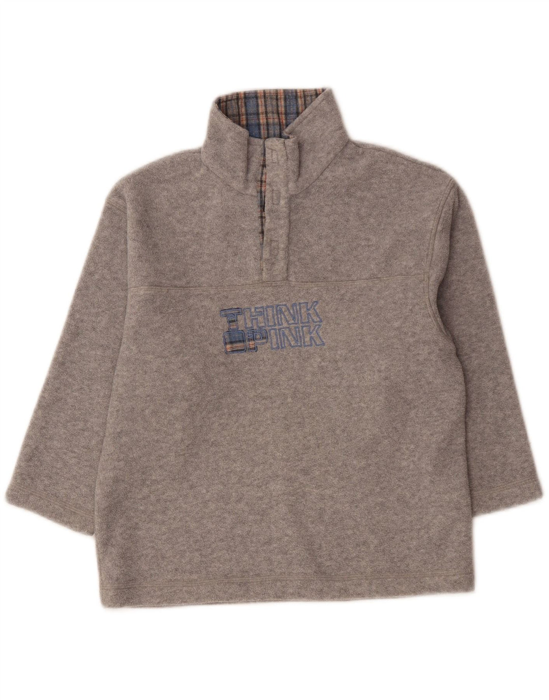 Maglione in pile grafico Think Pink per ragazzi 5-6 anni in poliestere grigio